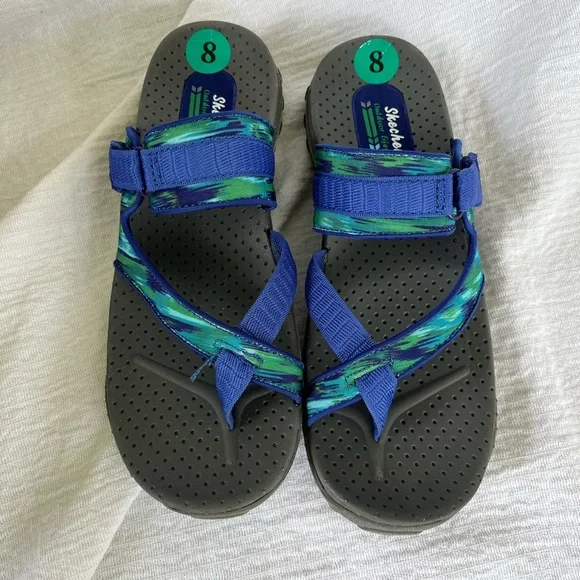 Skechers Reggae Brush Stroke Sandals Size 8 - Picture 2 of 11